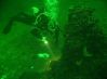 I am diving in Mariager Fjor, Denmark. It was cold - about 0 c.